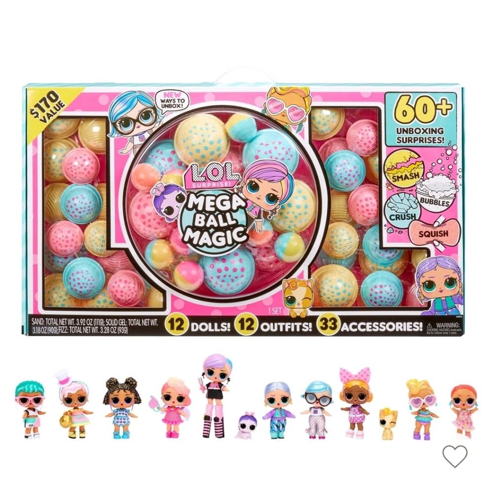 LOL Surprise! Mega Ball Magic w/ 12 Collectible Dolls,